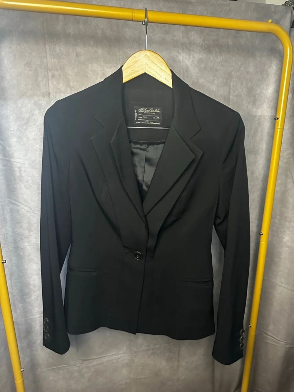 AllSaints Black Blazer Size 10 Tailored Minimalist Workwear